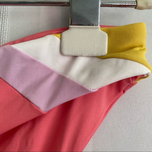 BECCA Radiant Side Stripe Colorblock Hipster Bikini Bottoms XS Striped Swim New - Picture 5 of 10
